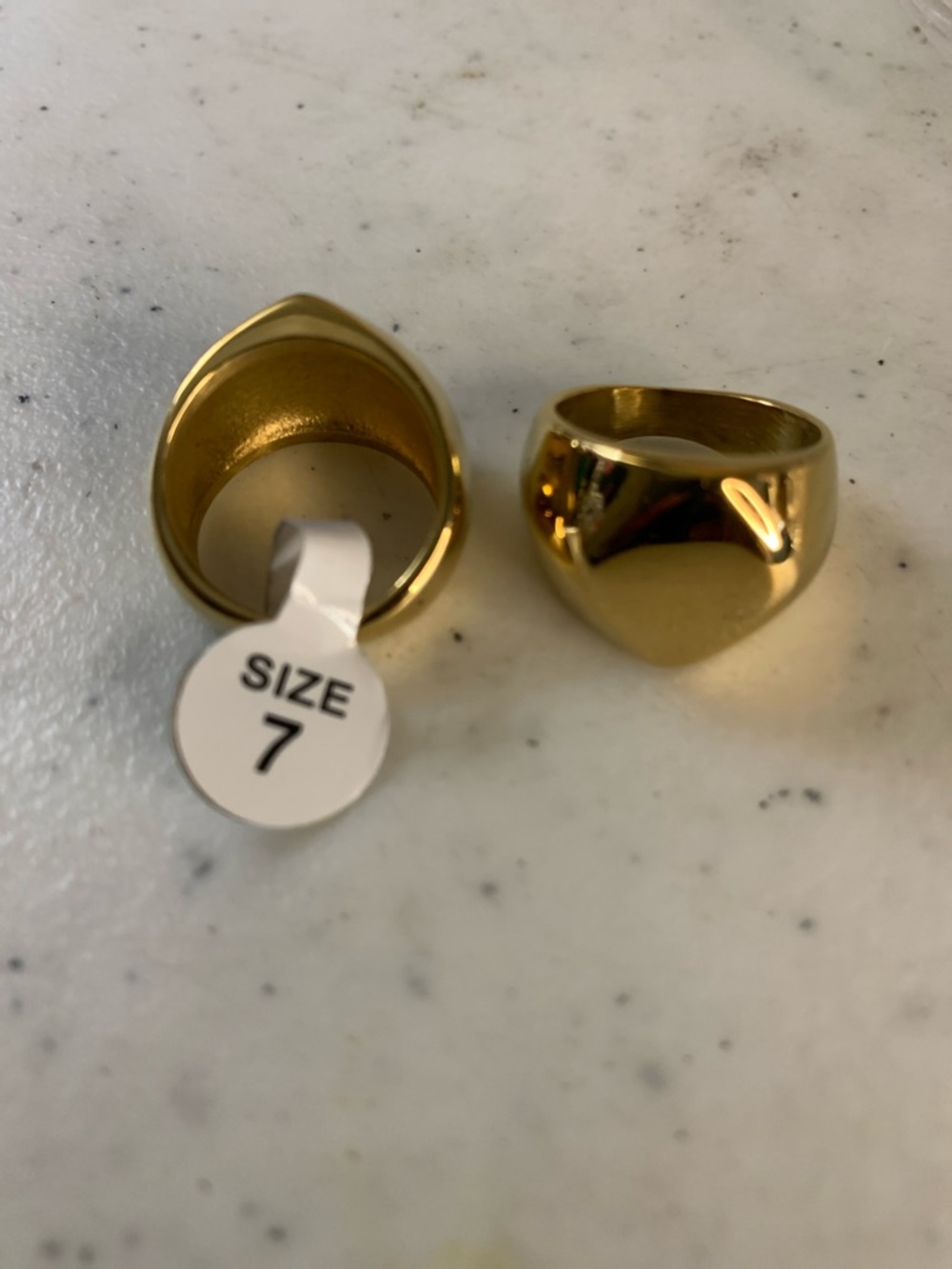 Plunder Gold Heart Dome Ring (Size 7)